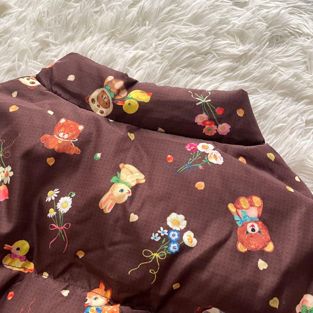 美品　yukiemon ダウンジャケット　ぬいぬい　動物柄　リバーシブル