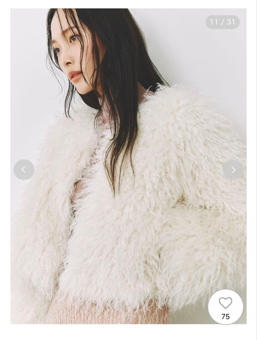 フレイアイディー FRAY I.D★25ss 今期 ショートファーコート YEL