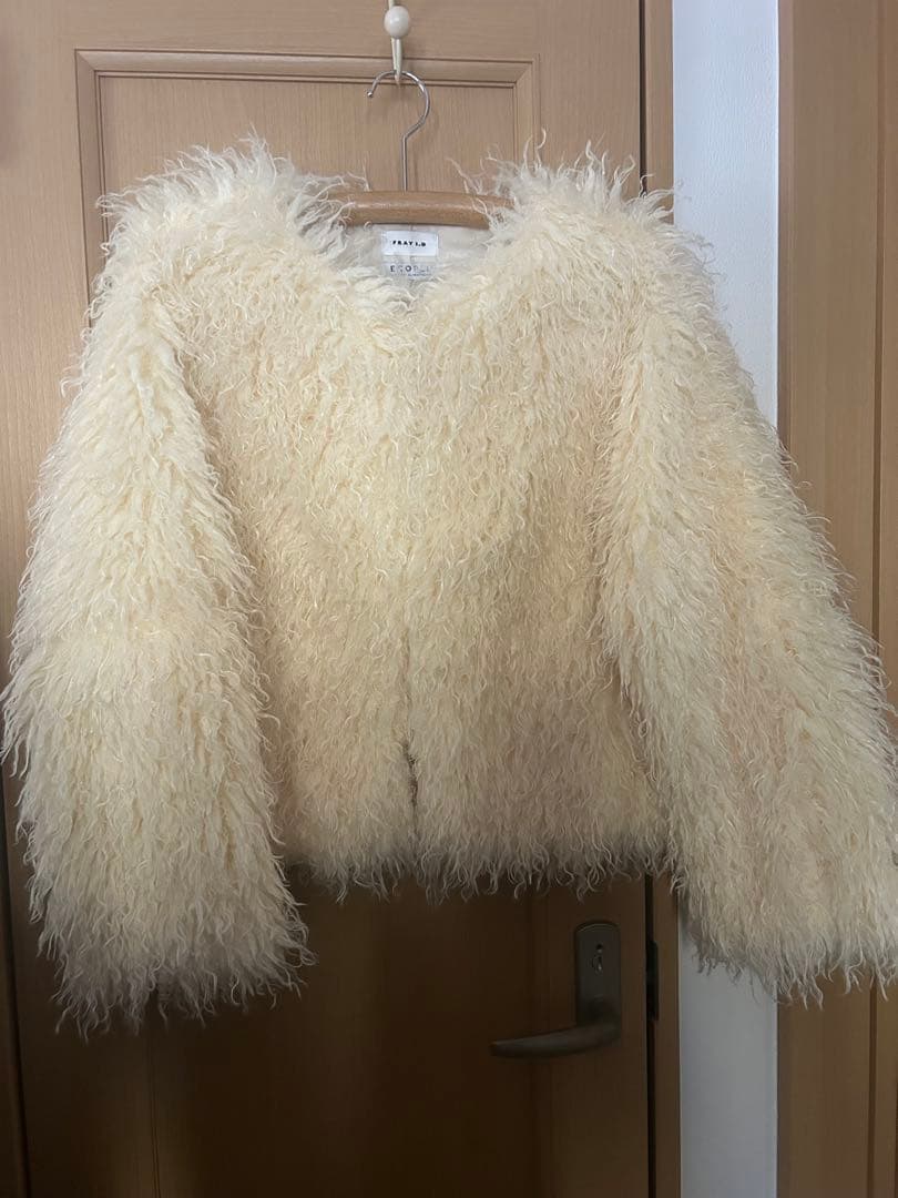 フレイアイディー FRAY I.D★25ss 今期 ショートファーコート YEL