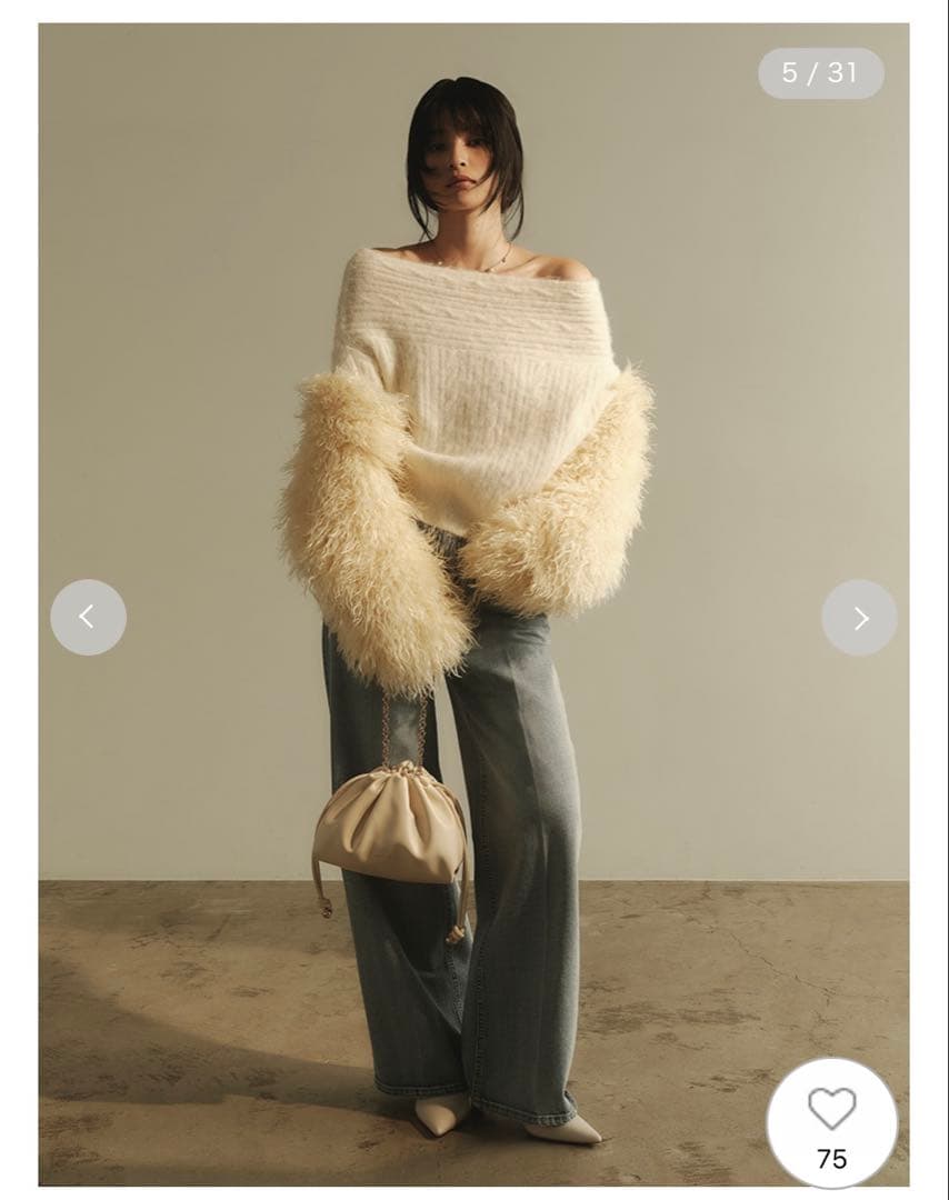 フレイアイディー FRAY I.D★25ss 今期 ショートファーコート YEL