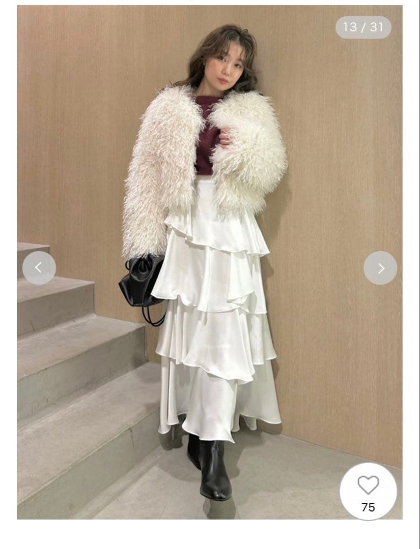 フレイアイディー FRAY I.D★25ss 今期 ショートファーコート YEL