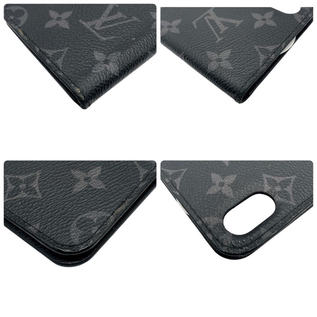 【美品】ルイヴィトン スマホケースモノグラム フォリオ iPhone X/XS