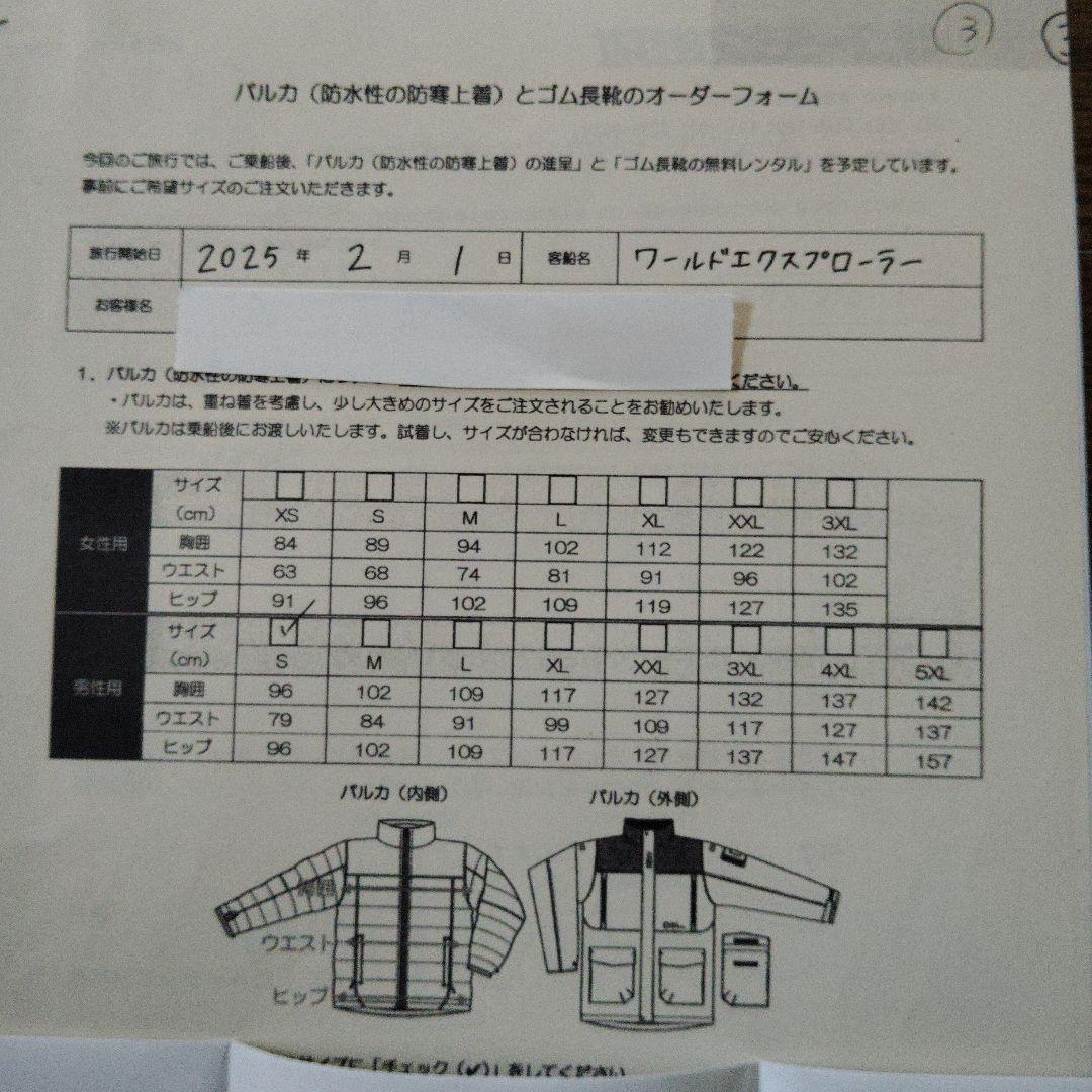 パルカ　（2025年2月5、7日　南極上陸時に着用） &　ボトル