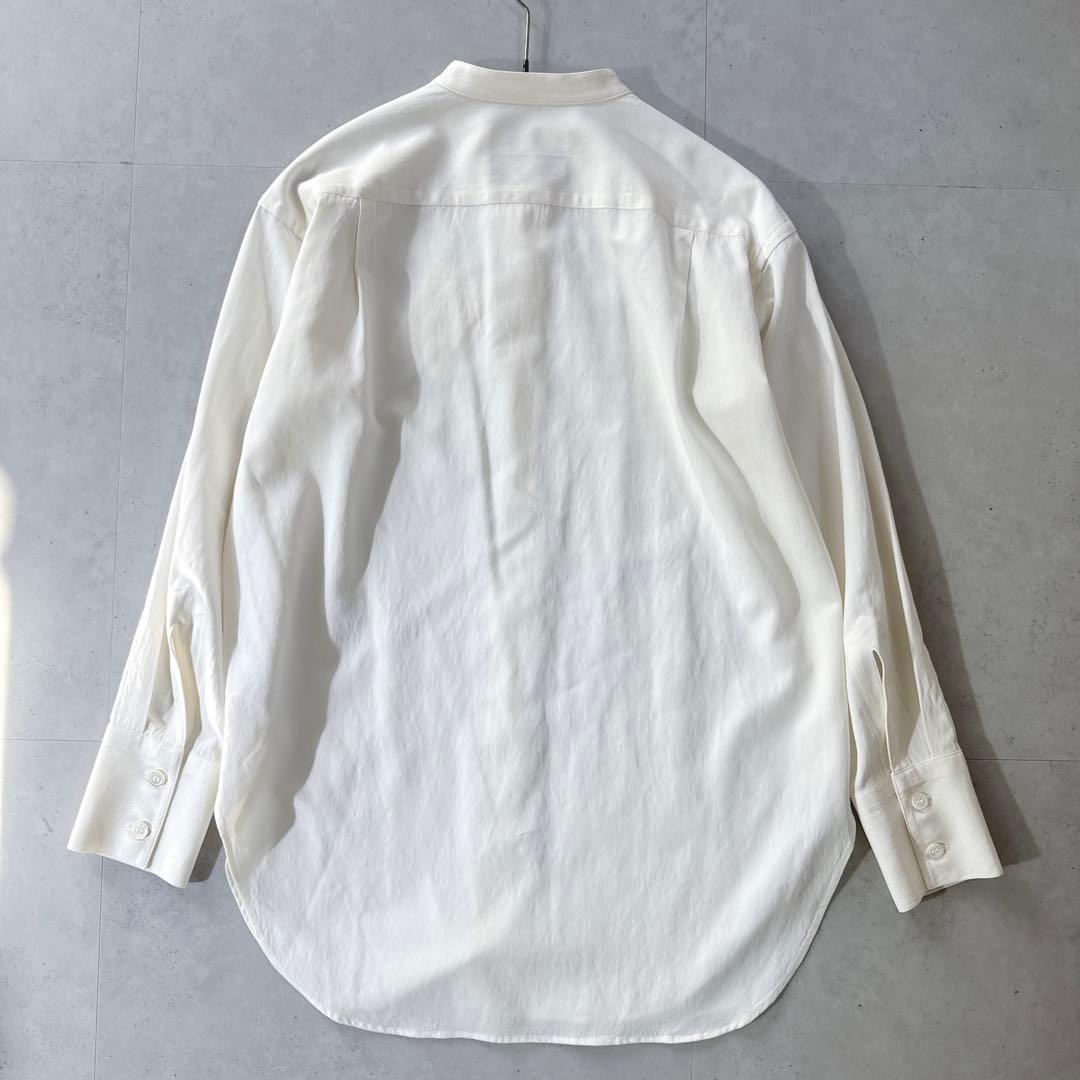 タグ付未使用 IENA長袖バンドカラーシャツLanificio Cangioli