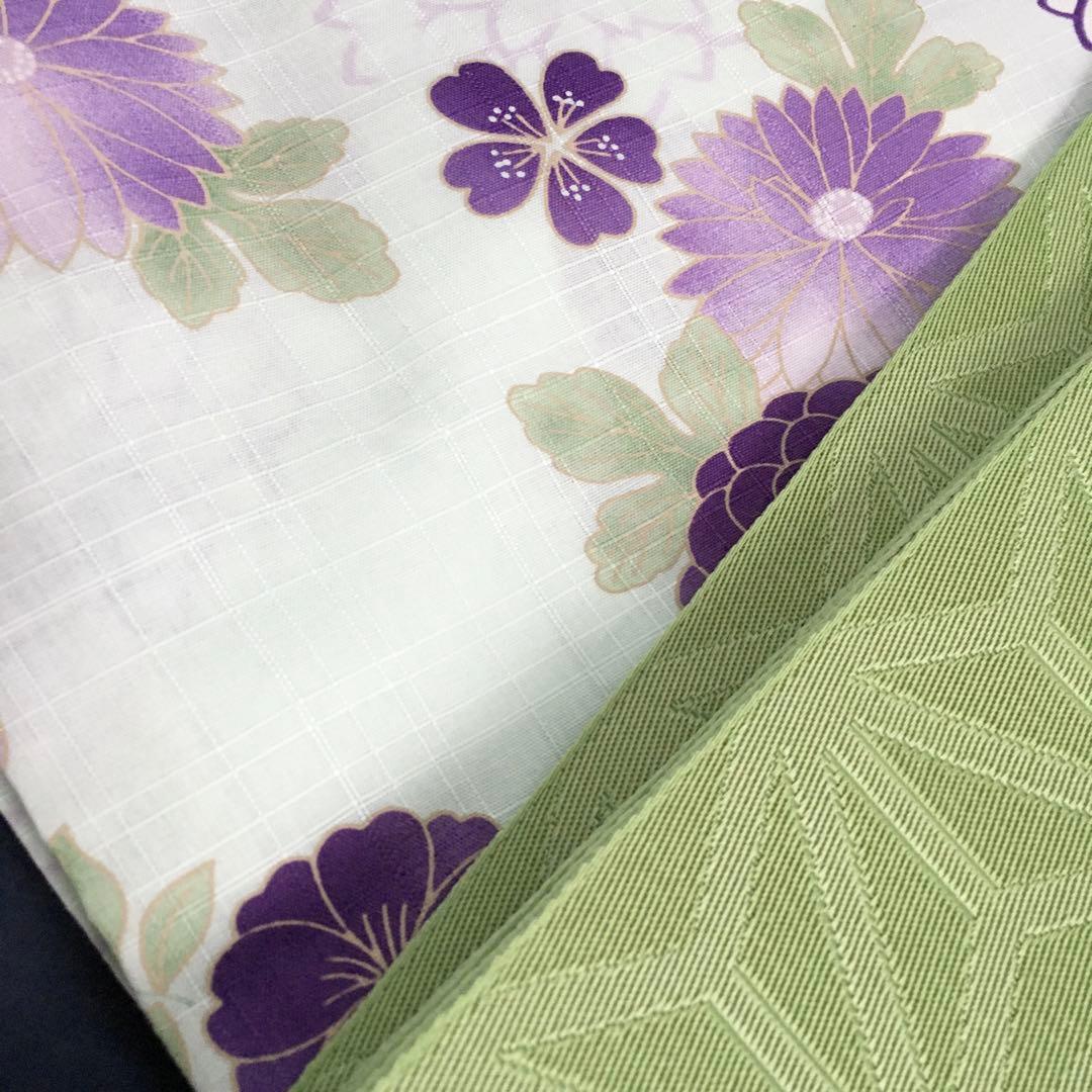 凛々 淡水にふわり 大和菊★大人ゆかた 浴衣セット★新品 ゆかた 3点セット