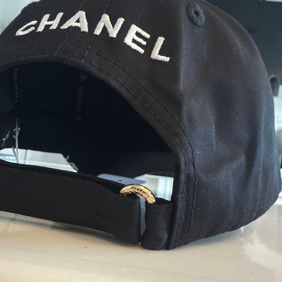 CHANEL ブラック ベースボールキャップ