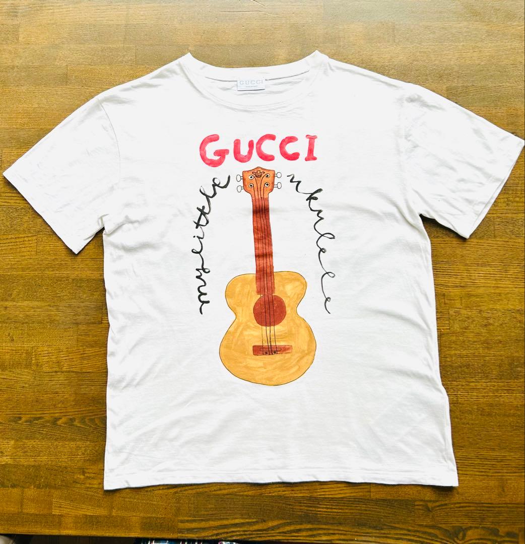 GUCCI プリントコットンTシャツ チルドレン　ウクレレ柄　150
