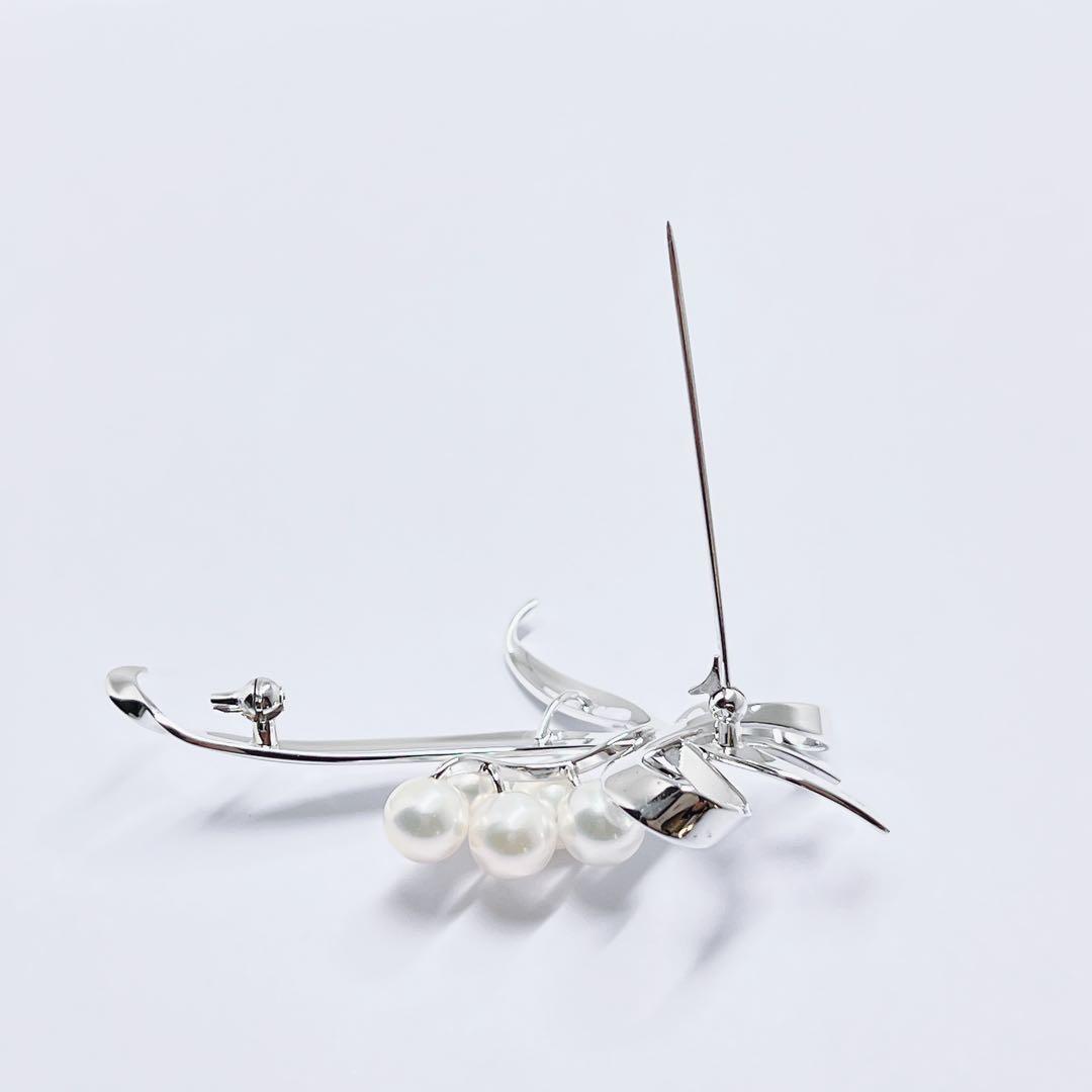 【未使用品級】✨MIKIMOTO ミキモト パール　ブローチ　リボン　愛子様