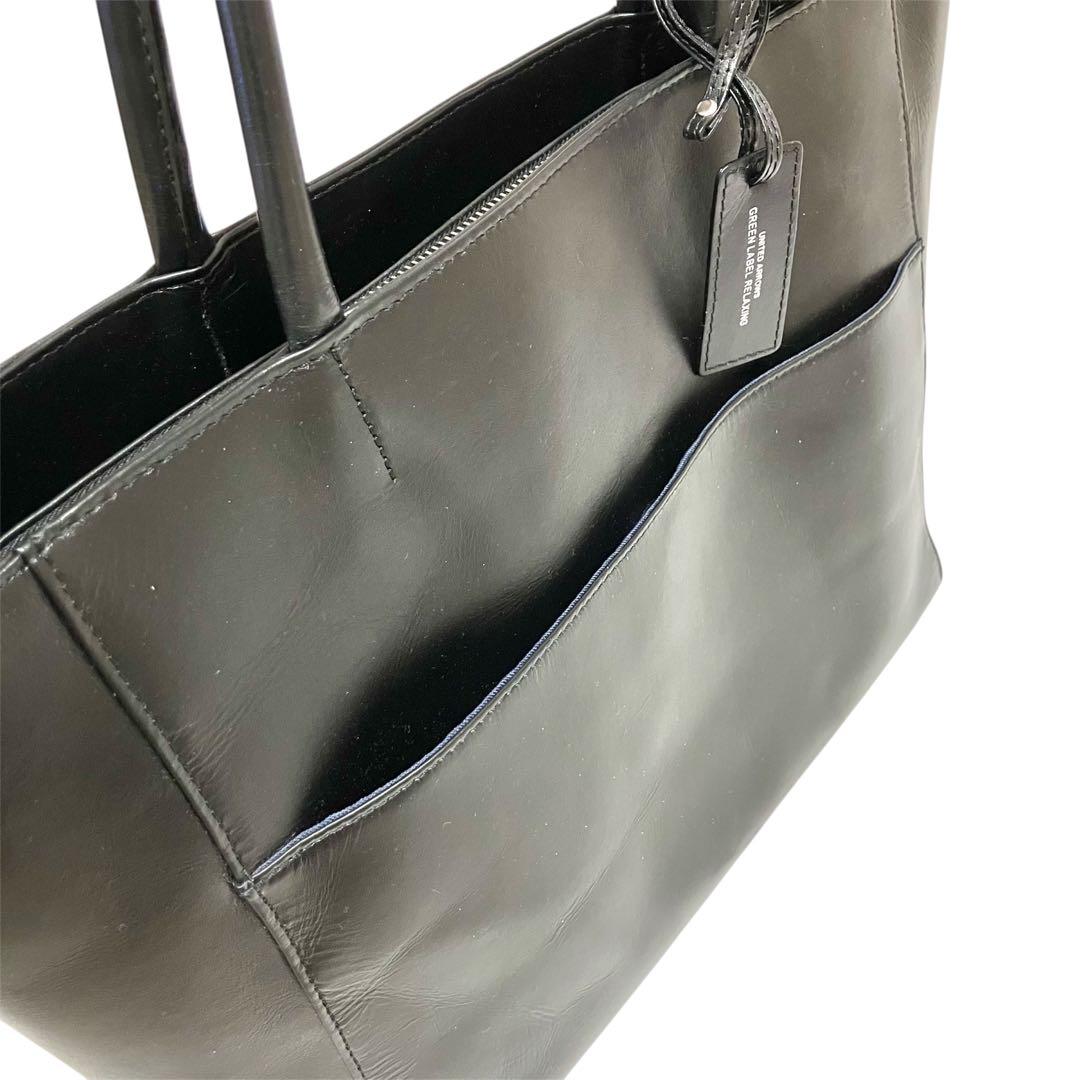 【美品】ユナイテッドアローズ グリーンレーベル リラクシング トートバッグ　黒