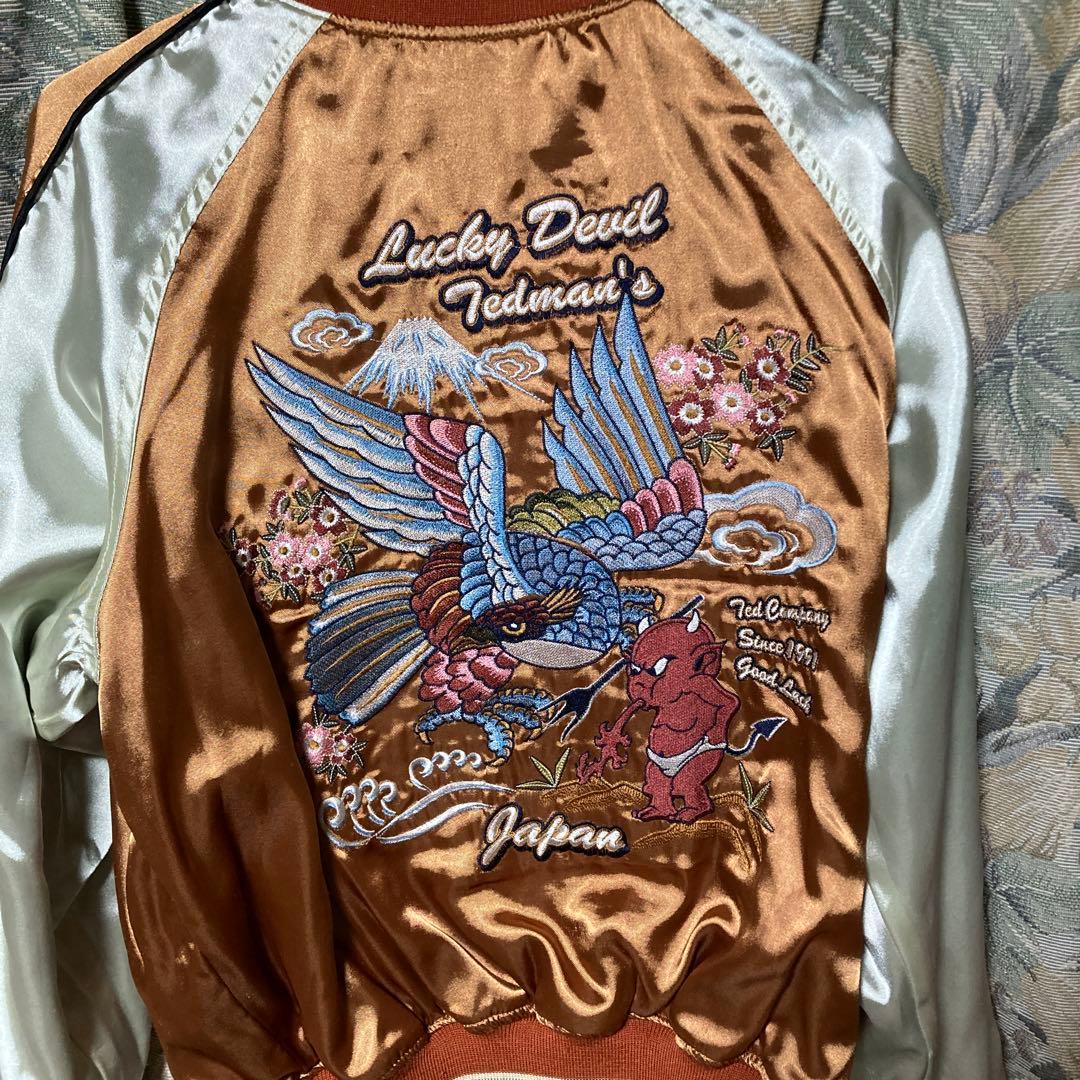 TEDCOMPANY・スカジャン・リバーシブル・別珍・40inc・ネイビー