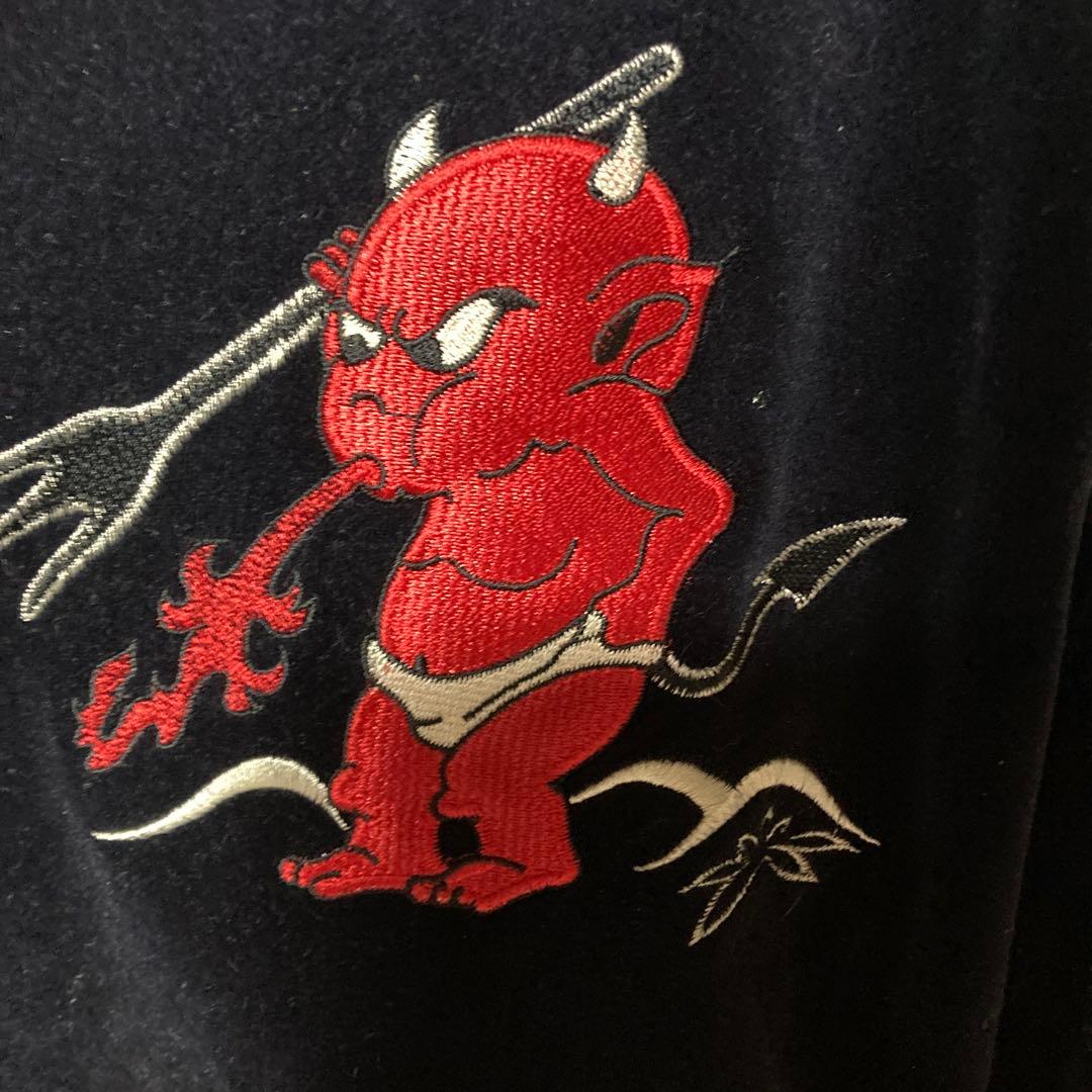 TEDCOMPANY・スカジャン・リバーシブル・別珍・40inc・ネイビー