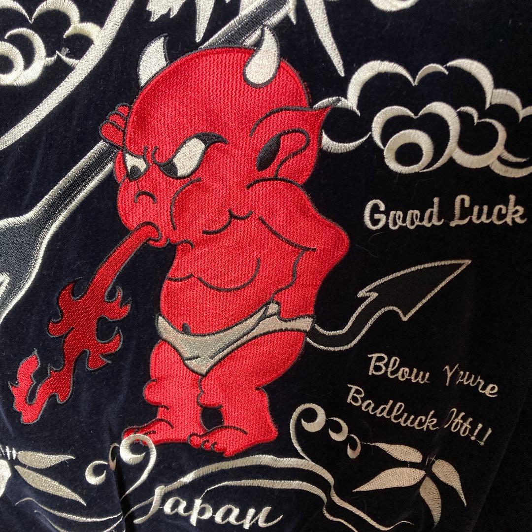 TEDCOMPANY・スカジャン・リバーシブル・別珍・40inc・ネイビー