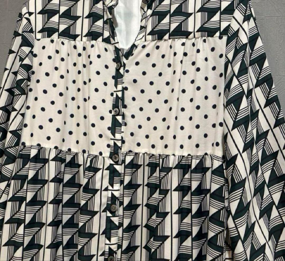 グレースクラス キカコンビマキシワンピース 総柄シャツワンピース 【美品】
