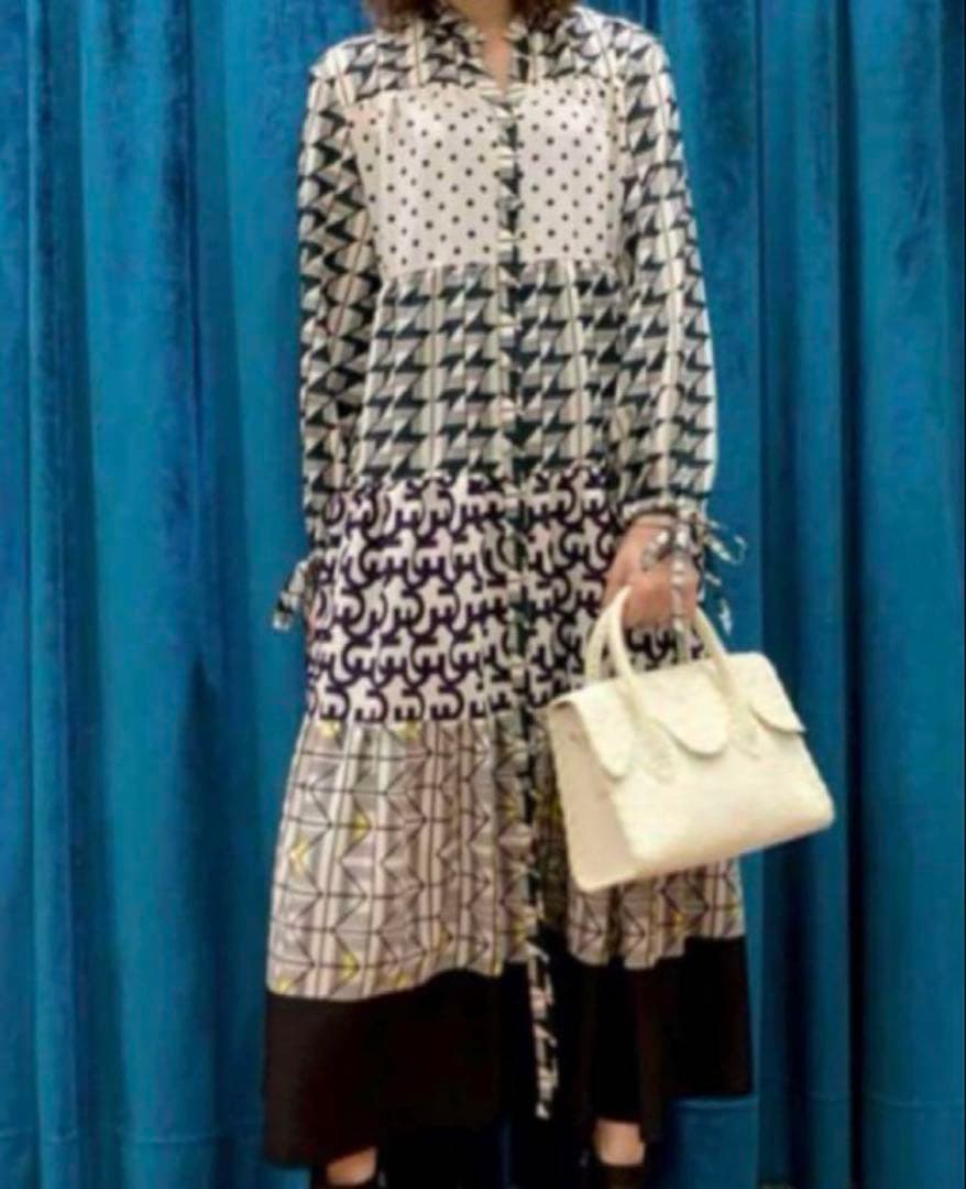 グレースクラス キカコンビマキシワンピース 総柄シャツワンピース 【美品】