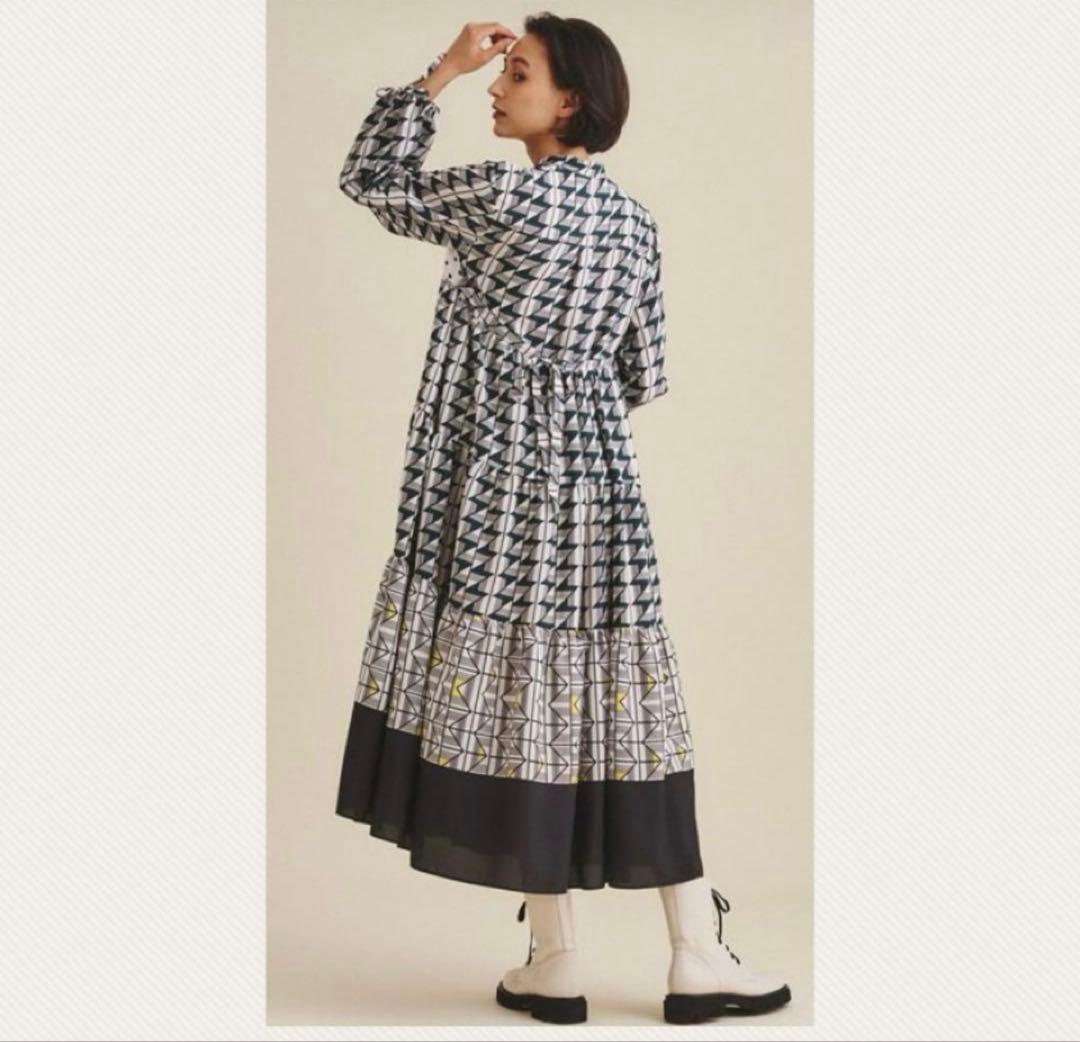 グレースクラス キカコンビマキシワンピース 総柄シャツワンピース 【美品】
