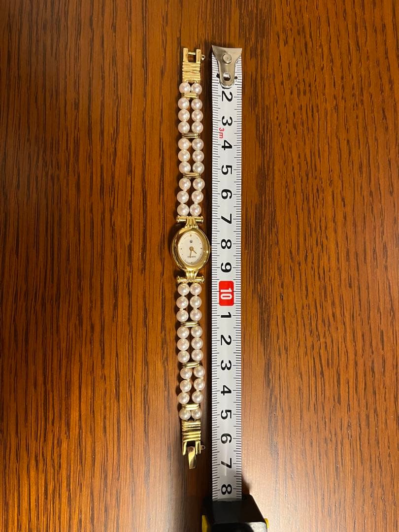 ミキモト パール ブレスレット 腕時計 JAL限定 シェル文字盤 稼働品