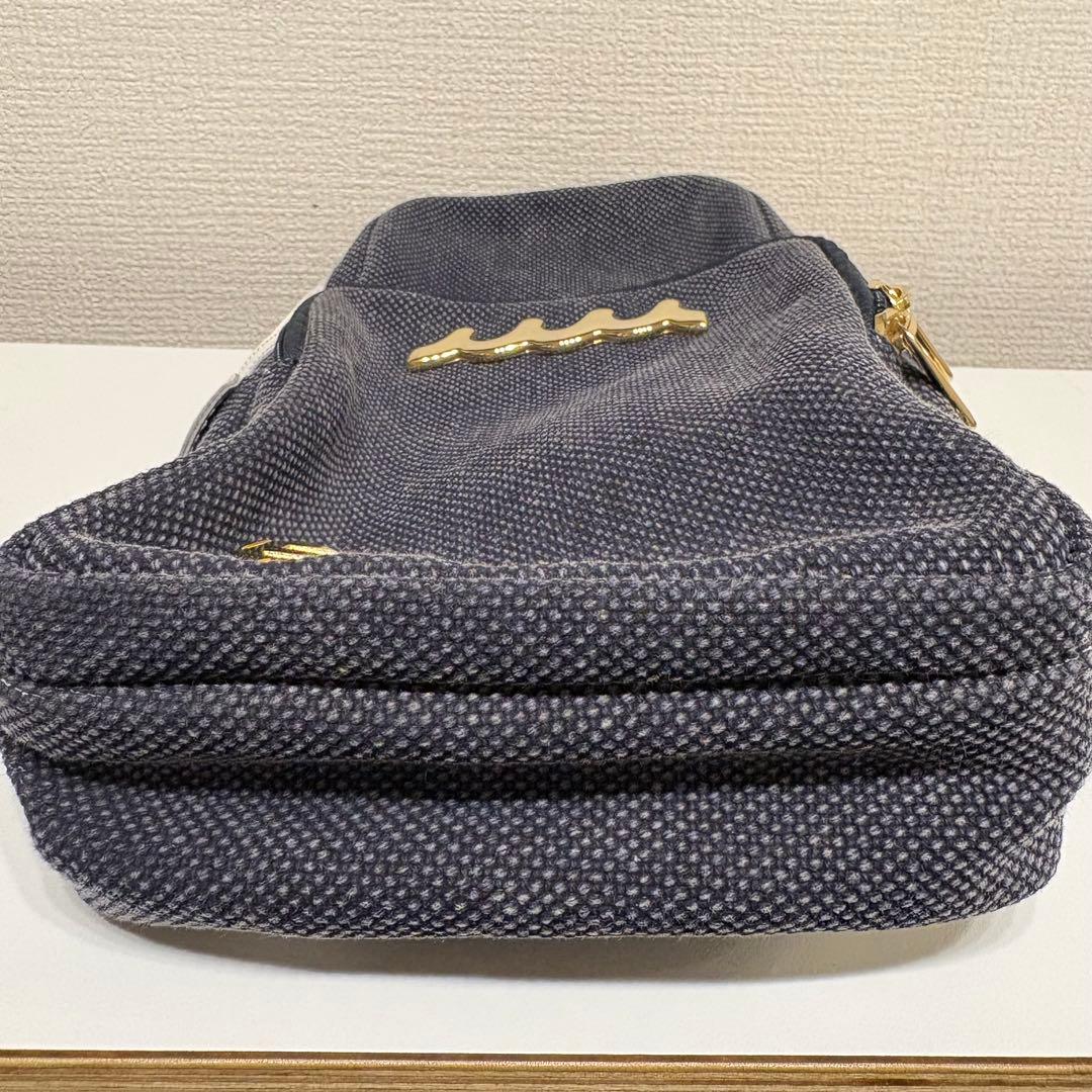 muta MARINE × bonfanti ボディバッグ キャンパス　ネイビー