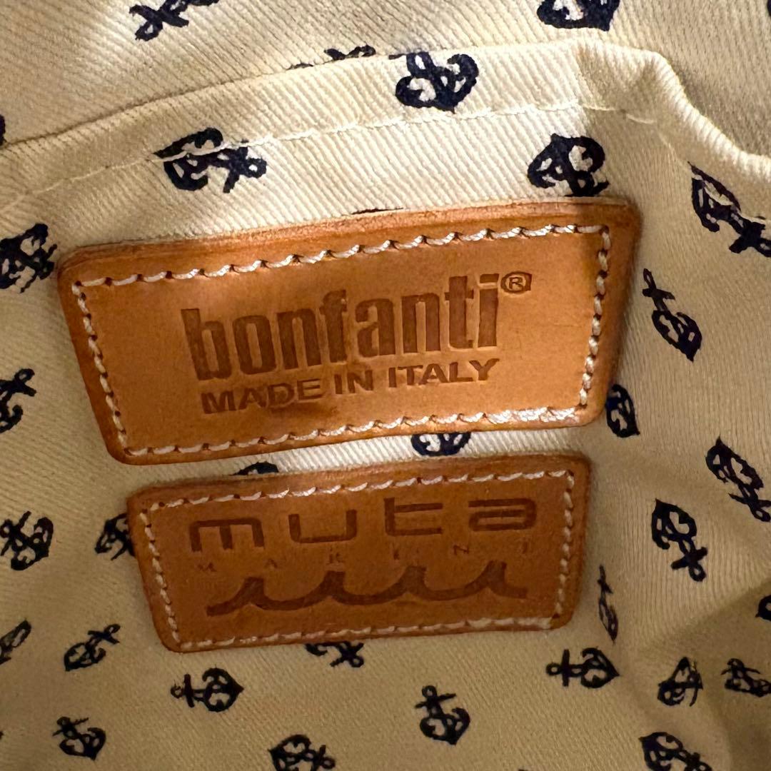 muta MARINE × bonfanti ボディバッグ キャンパス　ネイビー