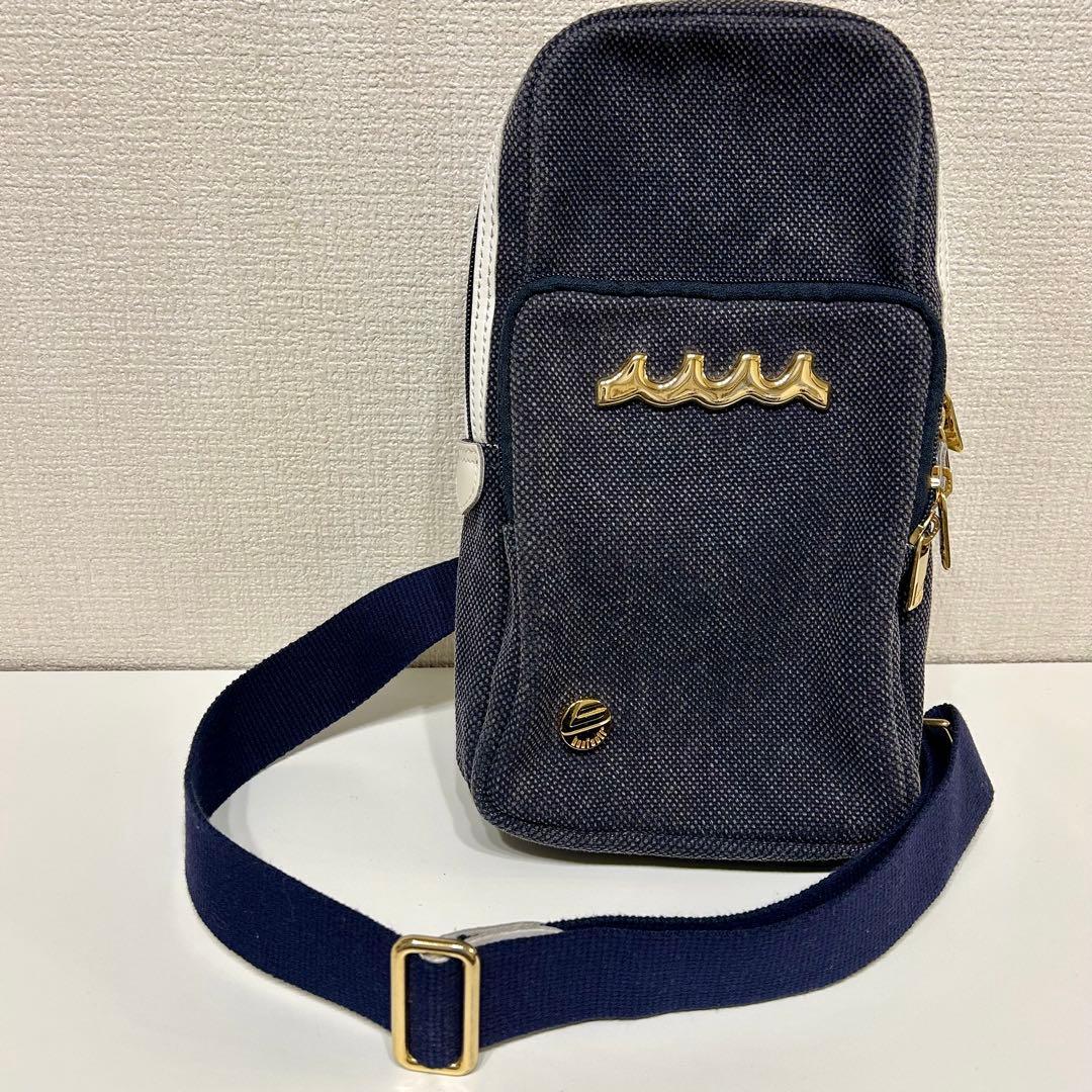 muta MARINE × bonfanti ボディバッグ キャンパス　ネイビー