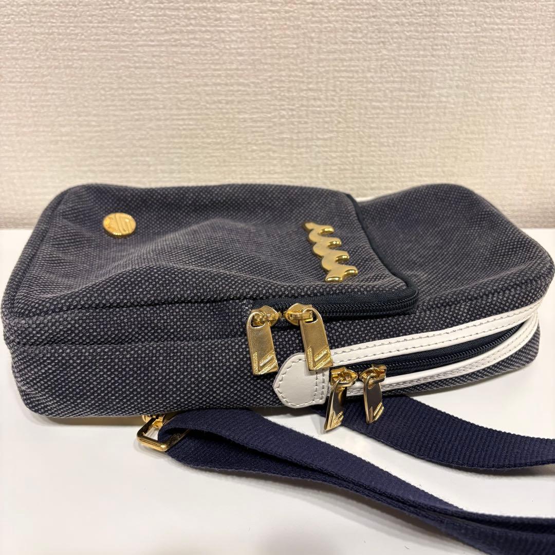 muta MARINE × bonfanti ボディバッグ キャンパス　ネイビー