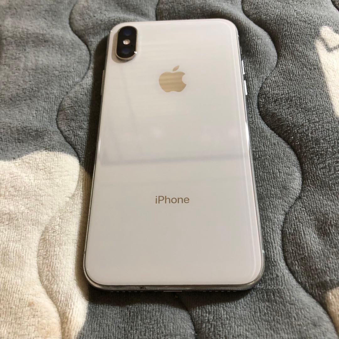 iPhone X シルバー 画面ひび割れ
