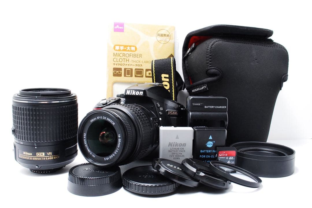 【WiFi搭載】Nikon D5300 ダブルズーム 動作確認済み 初心者
