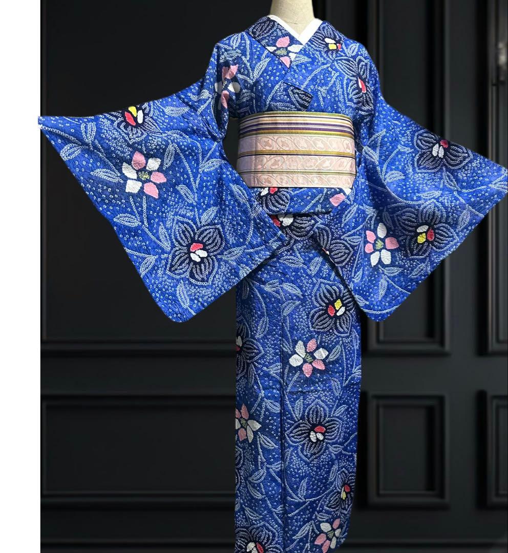 身丈162裄丈71‼️未使用✨有松鳴海絞り浴衣