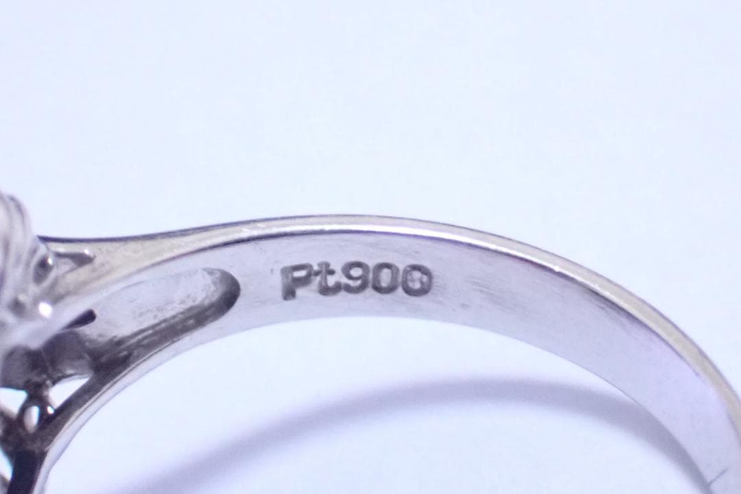 ブラックオパール　指輪　3.02ct　脇石ダイヤ　0.09ct　10.5号