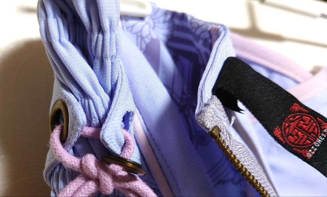 〇 OZZ ONESTE 青水色 ガウチョパンツ 蝶刺繍