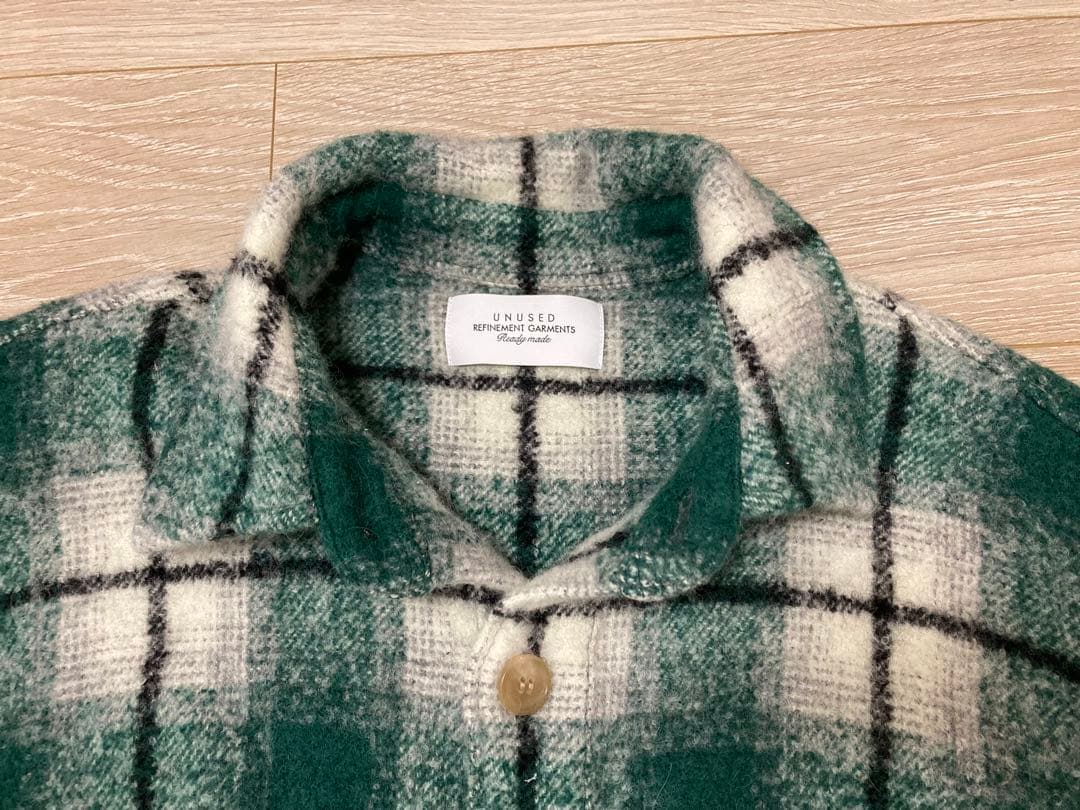 UNUSED アンユーズド WOOL CHECK SHIRT US2280 4