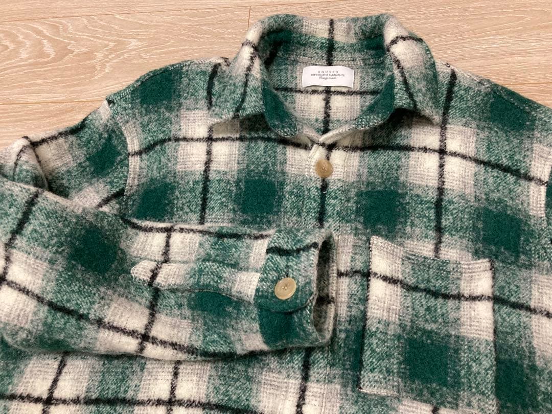 UNUSED アンユーズド WOOL CHECK SHIRT US2280 4