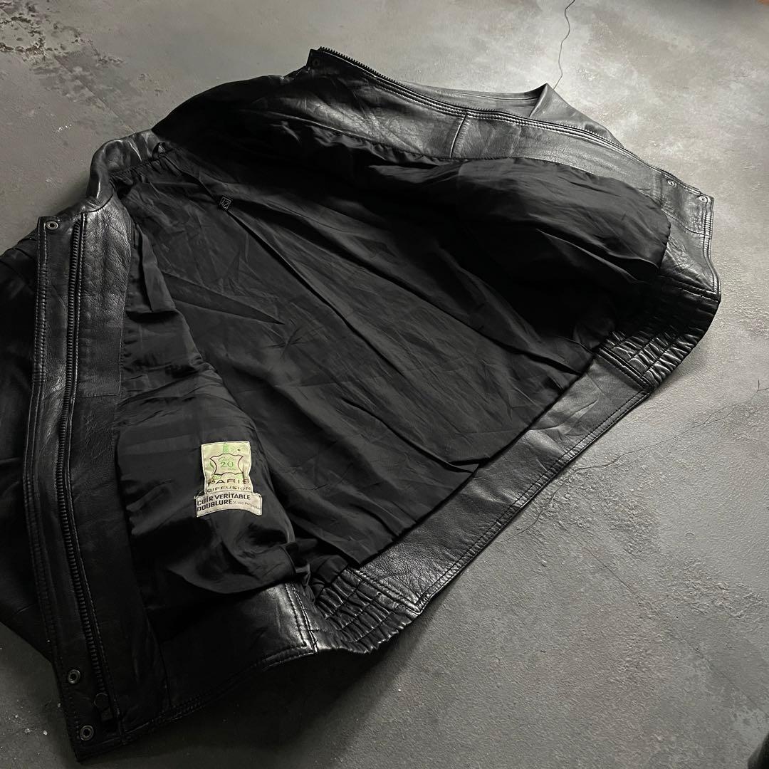 A-2“paris diffusion“本革“短丈“bomber jacket