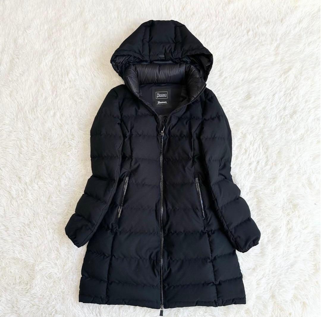 HERNO ヘルノ ラミナー 2way ロングダウンコート　ブラック