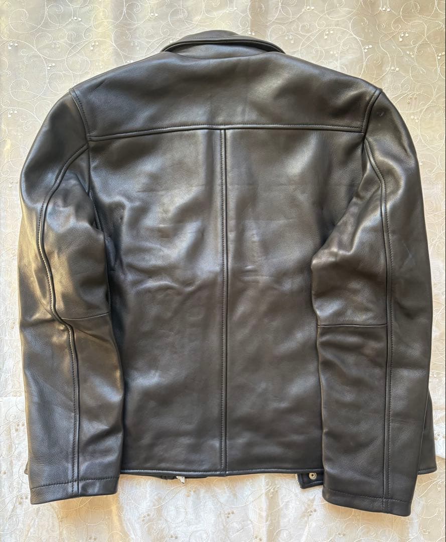 未使用BEAMS HEART ブラックシープレザージャケット S