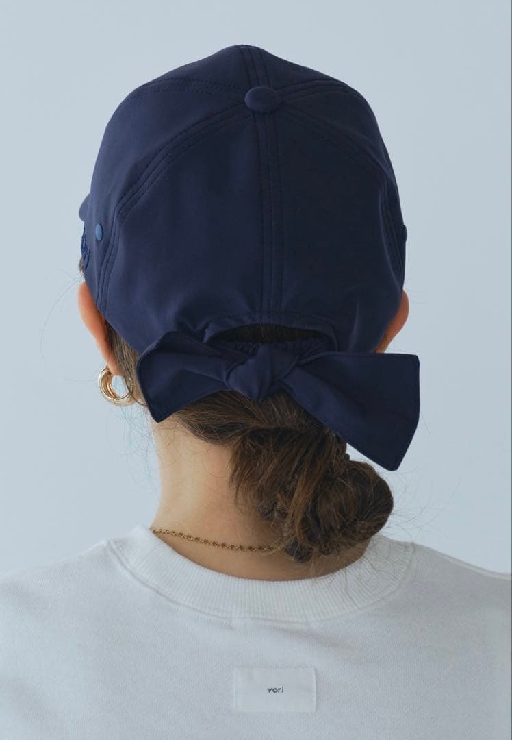 【新品未使用】yori ヨリUV日よけ付きリボンキャップ