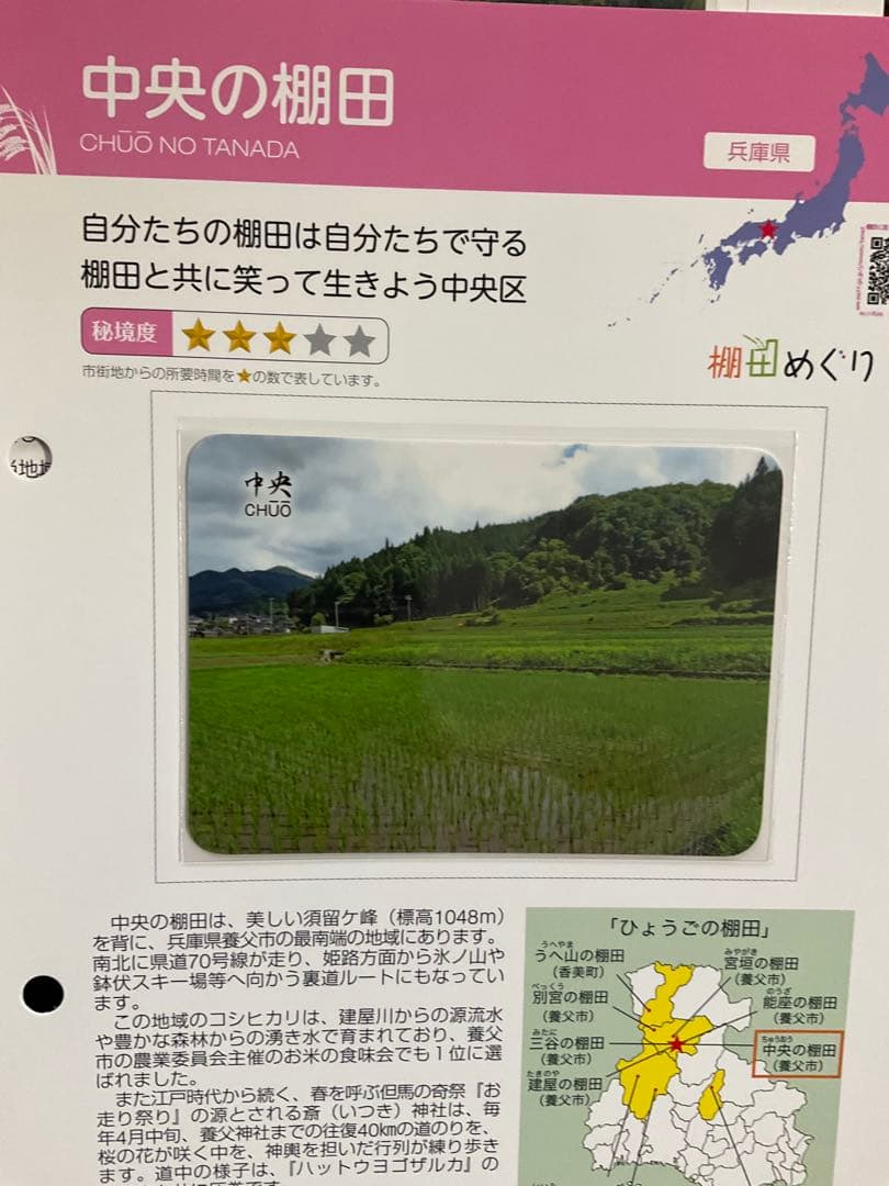 棚田カード　兵庫県養父市　第五弾