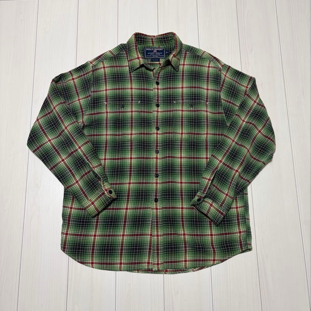 POLO SPORT SPORTSMAN L オンブレ チェック ネルシャツ