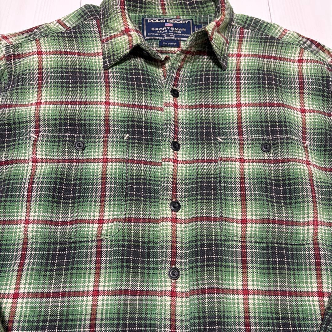 POLO SPORT SPORTSMAN L オンブレ チェック ネルシャツ