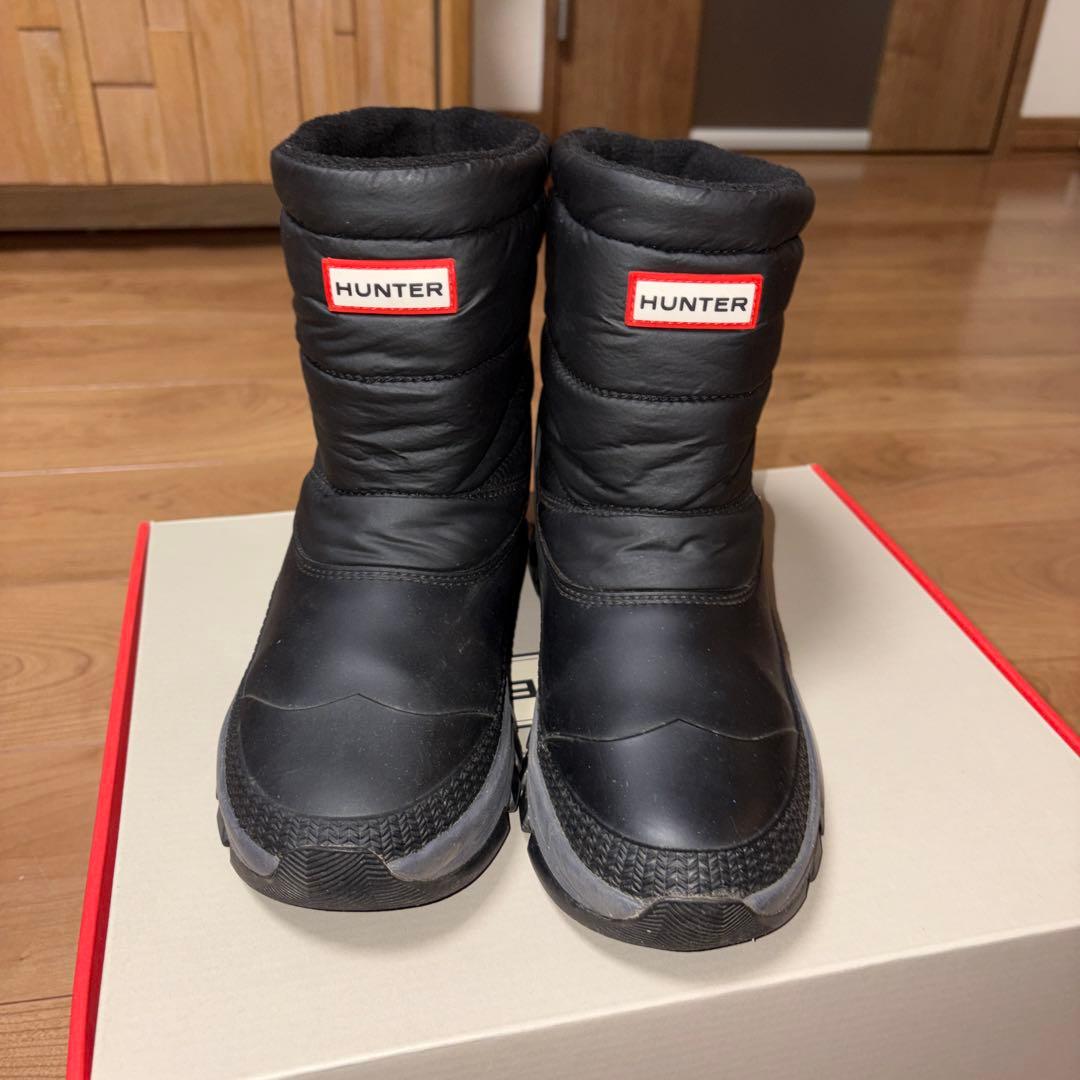 【HUNTER 】ブラック スノーブーツ　24cm