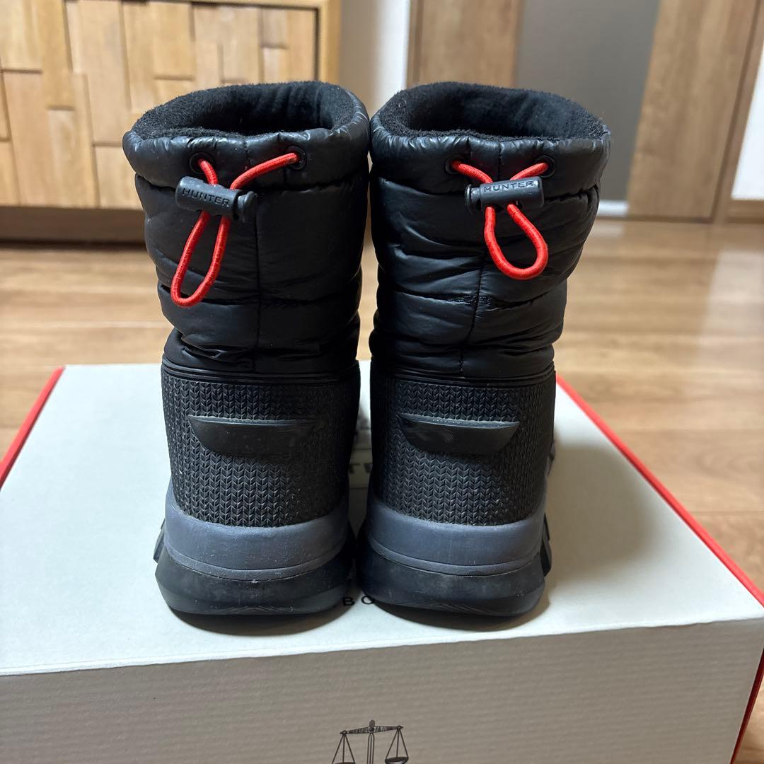 【HUNTER 】ブラック スノーブーツ　24cm