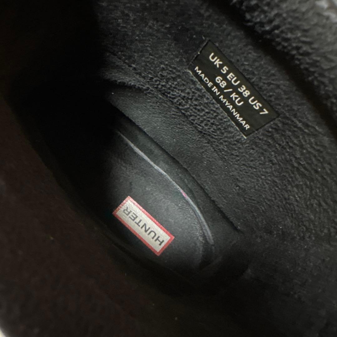 【HUNTER 】ブラック スノーブーツ　24cm