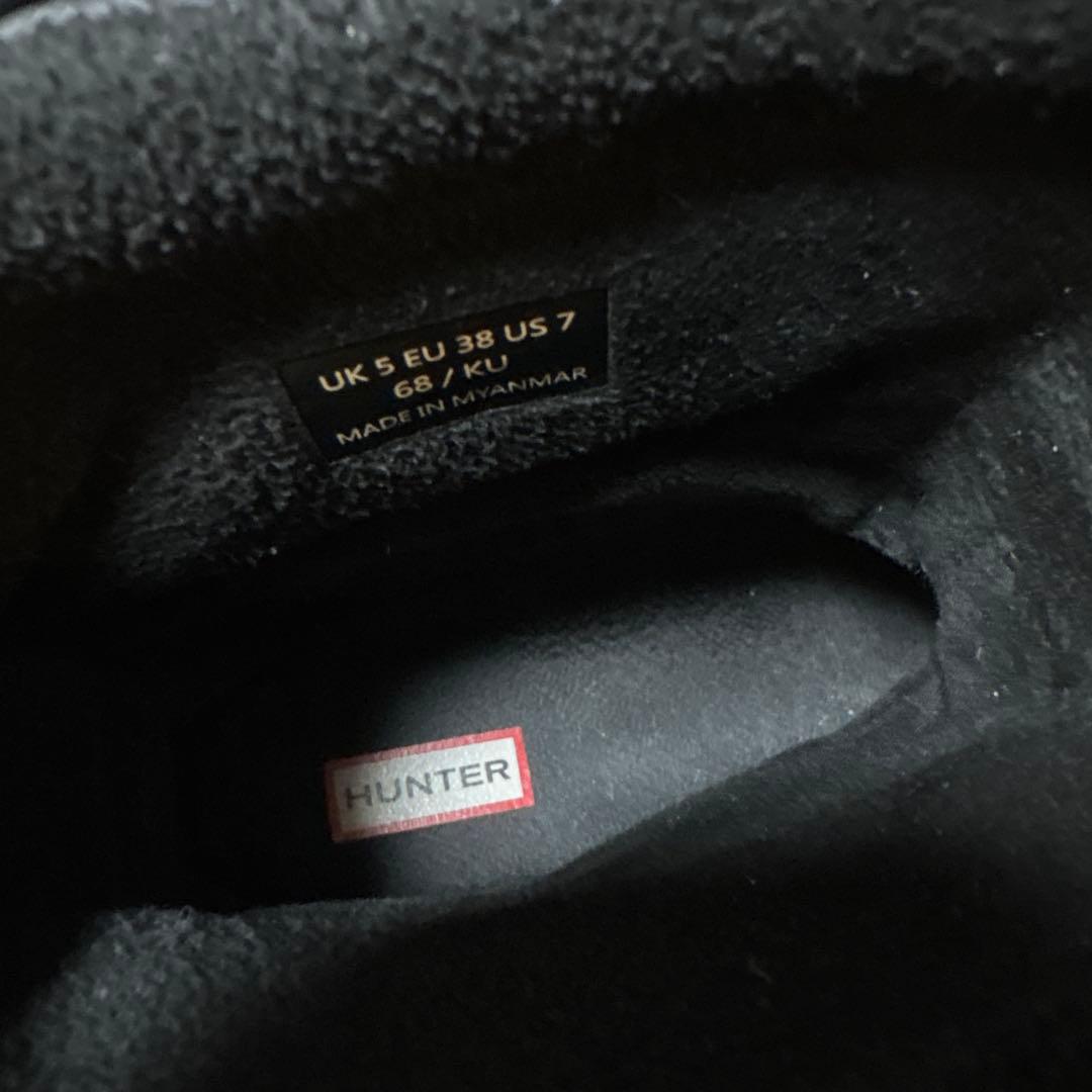 【HUNTER 】ブラック スノーブーツ　24cm