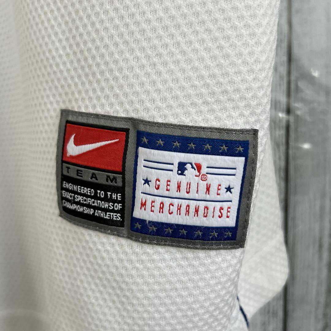 NIKE ナイキ メッツ ゲームシャツ XL 刺繍ロゴ 全刺繍 MLB 青 白