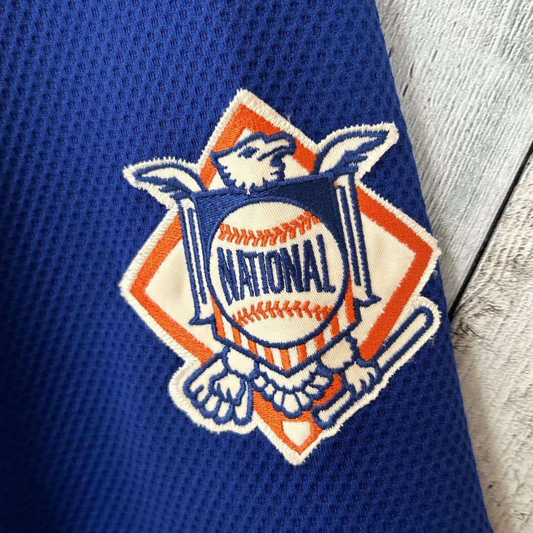 NIKE ナイキ メッツ ゲームシャツ XL 刺繍ロゴ 全刺繍 MLB 青 白