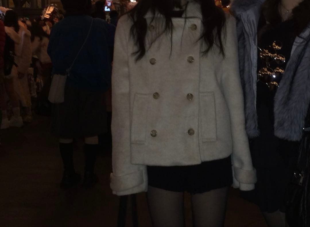 ダブルボタン ショートコート ダッフルコート