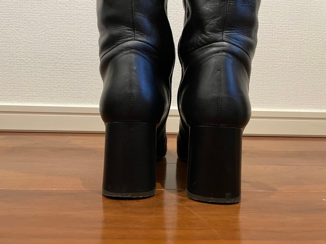 DIANA 履き心地にもこだわった！スクエアトゥロングブーツ ブラック 23cm