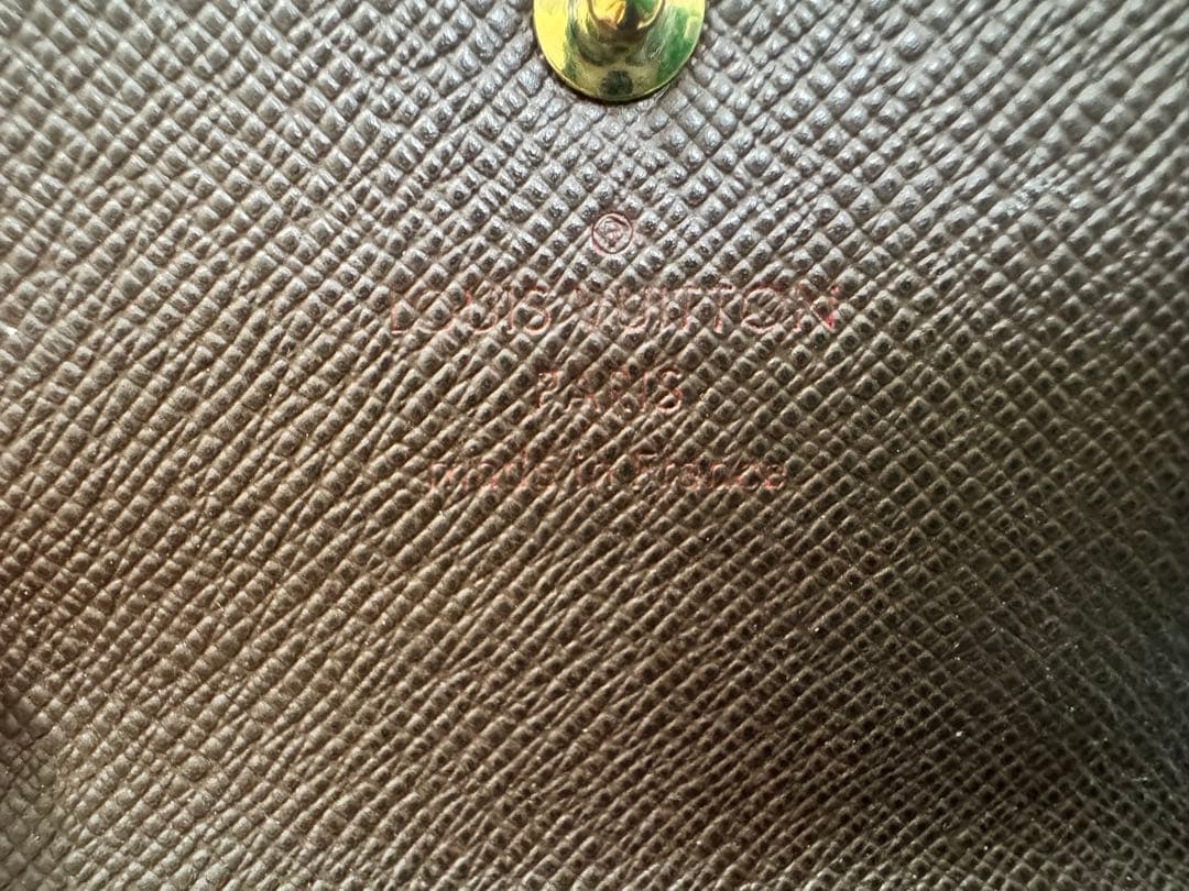 ダミエパターン ブラウンレザーキーケース