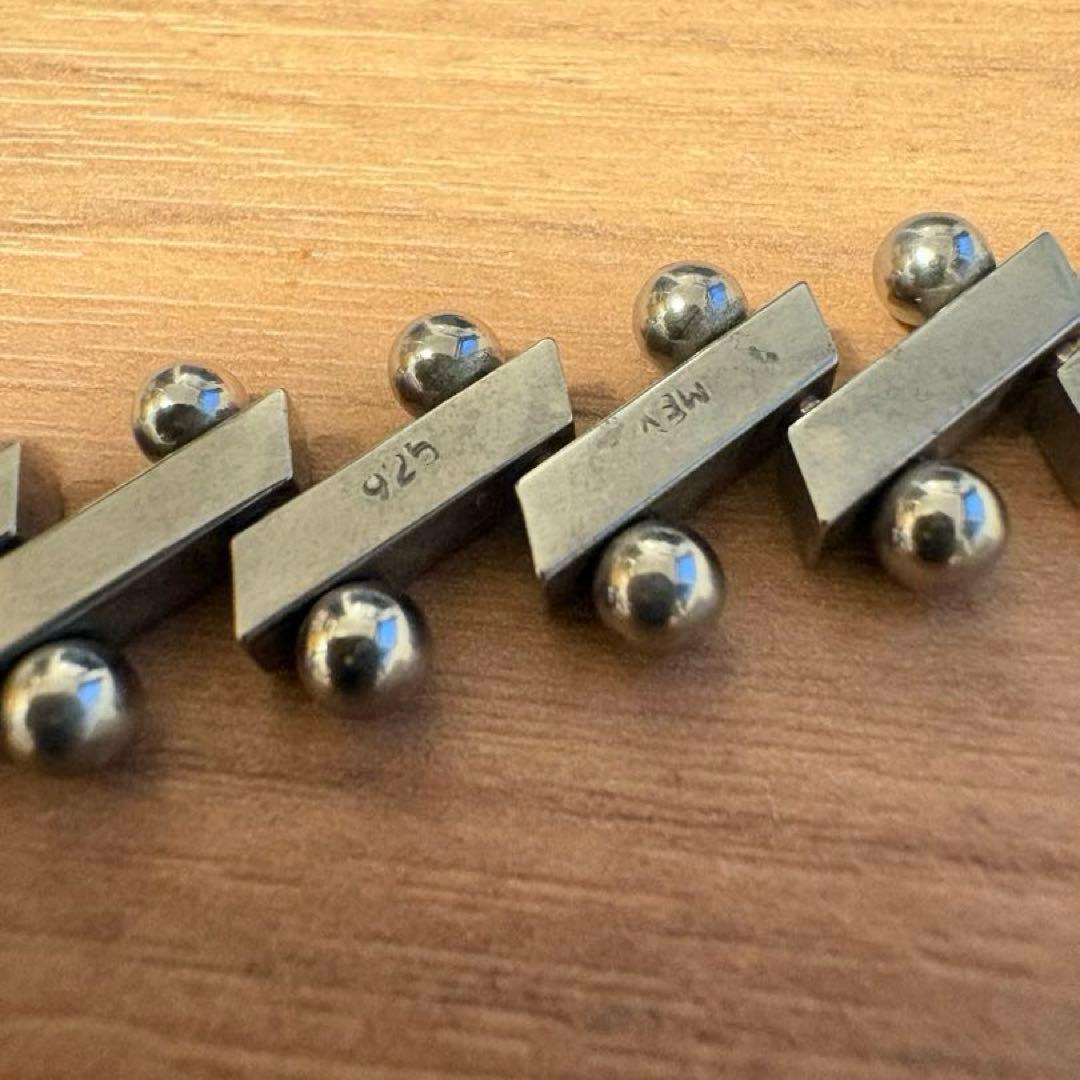 メキシコ DNA ダンベル チェーンブレスレット シルバー925 MEXICO