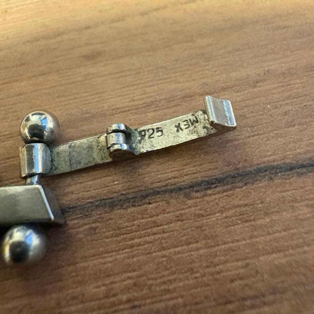 メキシコ DNA ダンベル チェーンブレスレット シルバー925 MEXICO