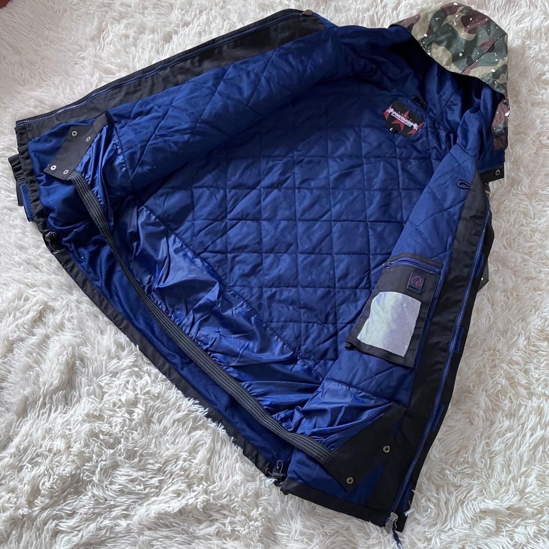 #E8✨美品PONTAPES✨スキー スノボ ウェア 上下 メンズL カモフラ